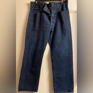 YK2 Levis 501 Mens 36X30 Blue Denim Original Straight Button Fly Jeans Dark Wash
